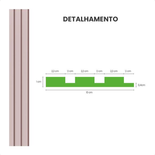 Imagem de Painel Ripado Laminado De Eva Autocolante Flexível Rolo 5mt