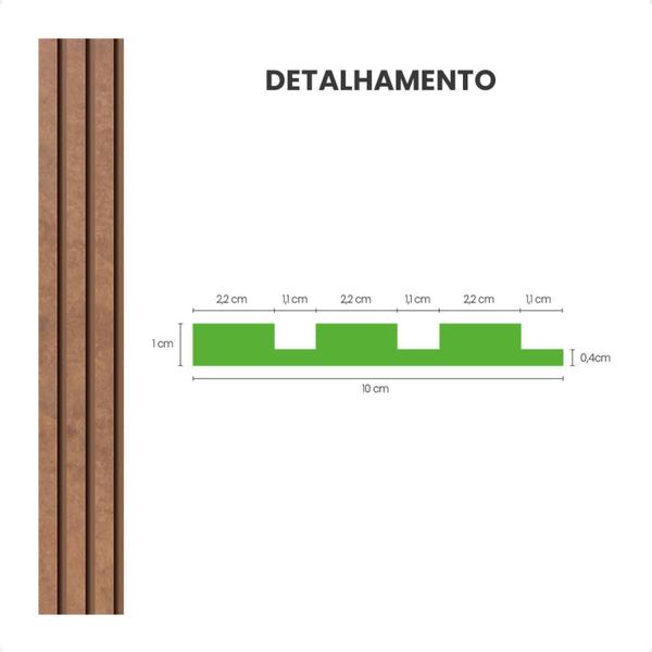 Imagem de Painel Ripado Laminado De Eva Autocolante Flexível Rolo 5Mt