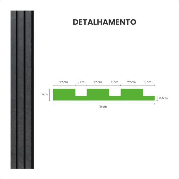 Imagem de Painel Ripado Laminado De Eva Autocolante Flexível Rolo 5Mt