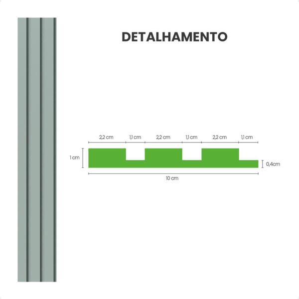 Imagem de Painel Ripado Laminado De Eva Autocolante Flexível Rolo 5Mt