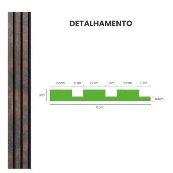 Imagem de Painel Ripado Laminado De Eva Fácil Aplicação- Cores - 10m