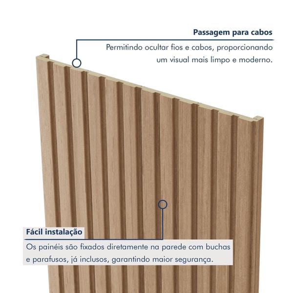 Imagem de Painel Ripado Milão 2,50x1,16x3,3mm(2,9)m²  Ecorevest