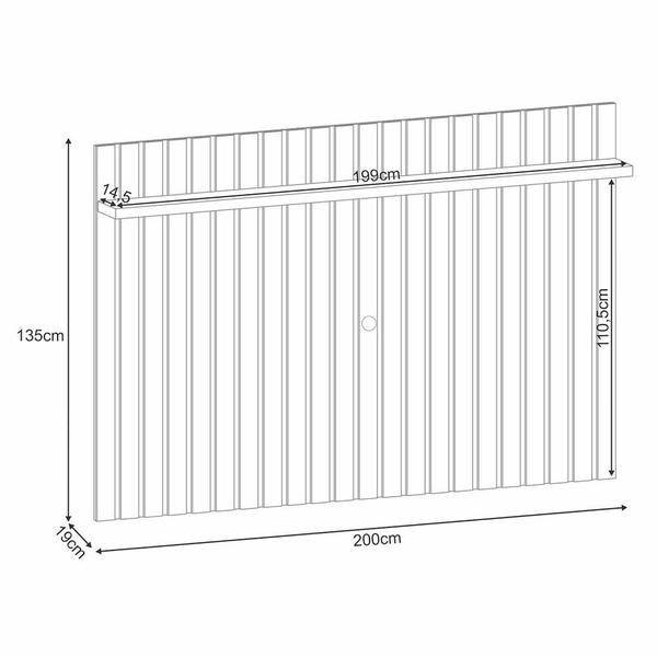 Imagem de Painel Ripado Para Quarto Sala TV 70 Pol 200cm Conect B01 Cinamomo - Lyam Decor