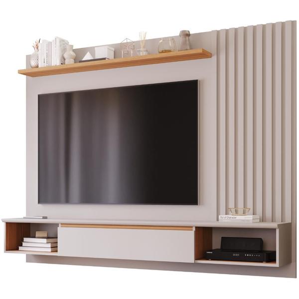 Imagem de Painel Ripado para TV até 65 Polegadas Bahamas 1 Porta MDF Off White Nature