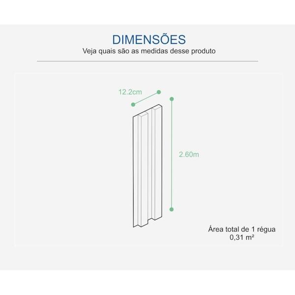 Imagem de Painel Ripado Poliestireno EspaçoWall Cinza 12,2cm x 260cm