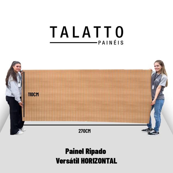 Painel Ripado Versátil Horizontal 110x270cm larg.: 01 unid. - Talatto Painéis Imagem de Painel Ripado Versátil Horizontal 110x270cm larg.: 01 unid.