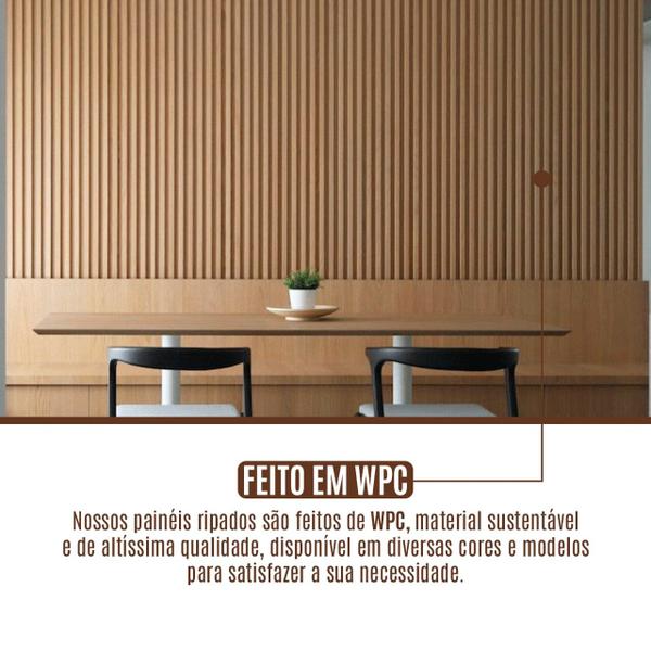 Imagem de Painel Ripado Wpc Interno Low Cor: Freijó Liso 2,90m x 15cm (0,43m²)