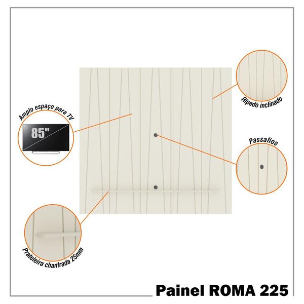 Imagem de Painel Ripado Zigzag para TV Até 75 Polegadas Roma 225cm