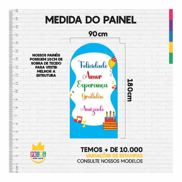 Imagem de Painel Romano Aniversário Decoração 3D Em Tecido 180 X 90 Cm