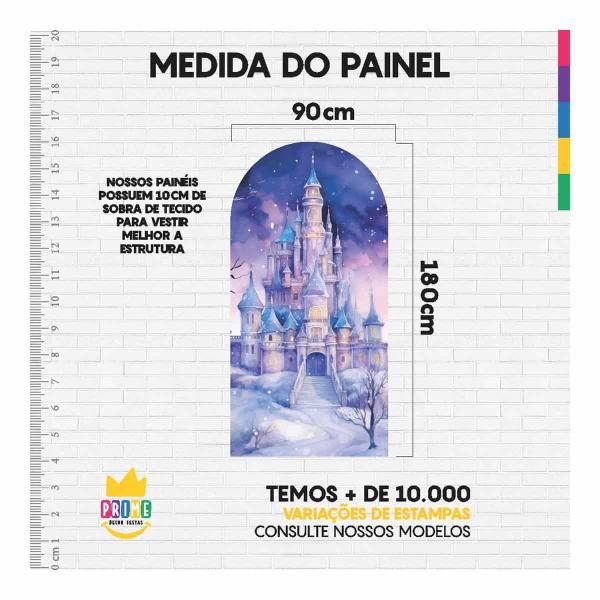 Imagem de Painel Romano Castelo Decoração 3D Em Tecido 180 X 90 Cm