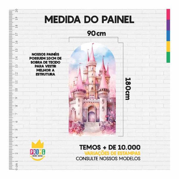 Imagem de Painel Romano Castelo Decoração 3D Em Tecido 180 X 90 Cm