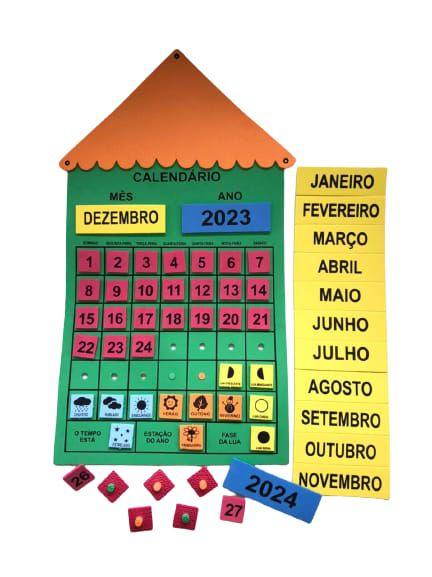 Imagem de Painel Sala de Aula Calendário e Aniversariante do Mês