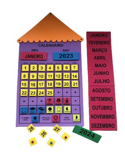 Imagem de Painel Sala de Aula Calendário e Aniversariante do Mês