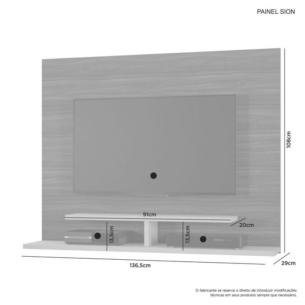 Imagem de Painel Sion Com Prateleira 02 Nichos Para TVs De Até 56 Polegadas JCM Moveis