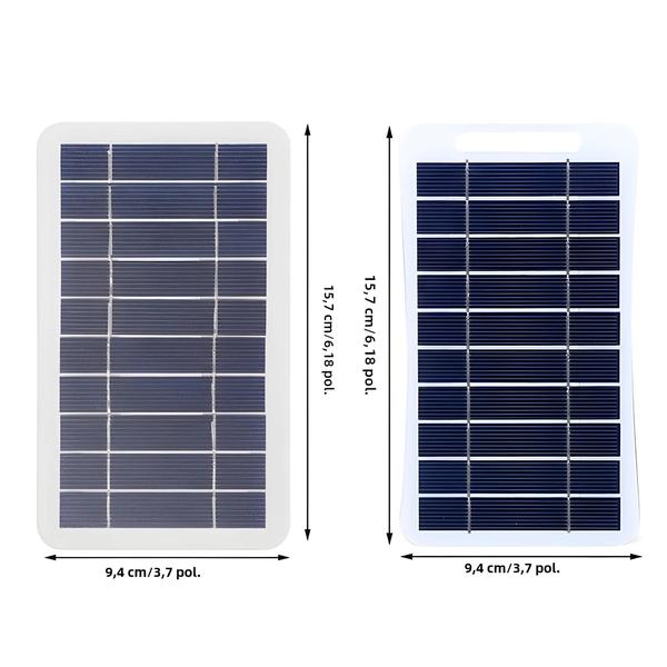 Imagem de Painel Solar Portátil 2W à Prova D'Água com Bateria USB - Ideal para Camping e Hiking