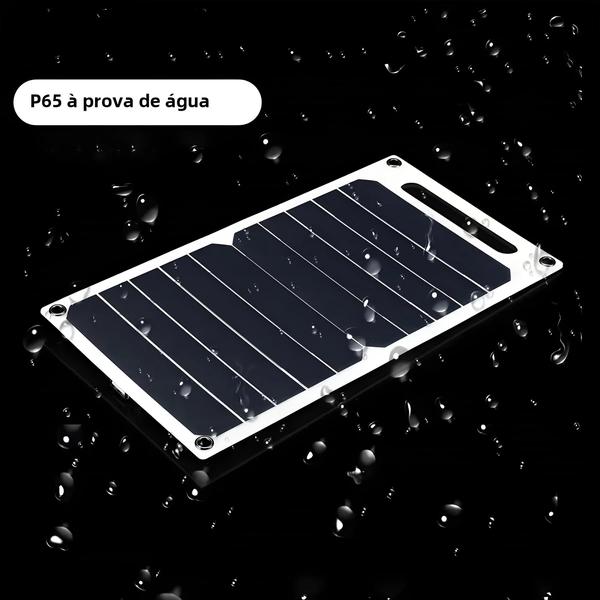 Imagem de Painel Solar Portátil 30W à Prova D'Água com Bateria USB - Ideal para Camping e Hiking