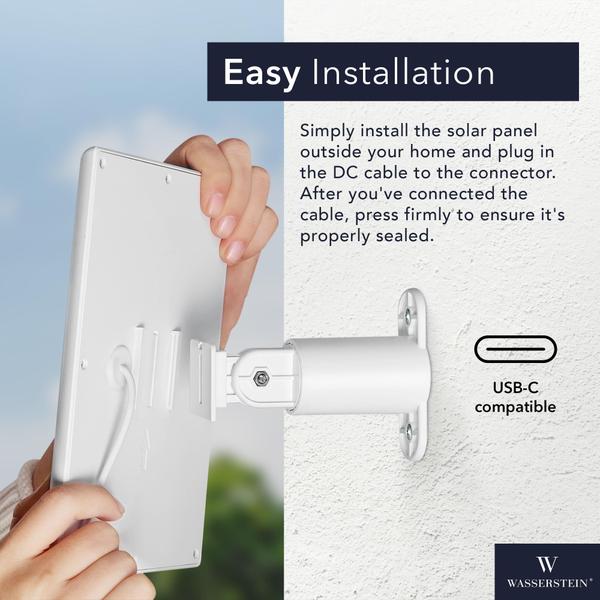 Imagem de Painel solar Wasserstein 2W 5V para Ring Spotlight/Stick Up Cam