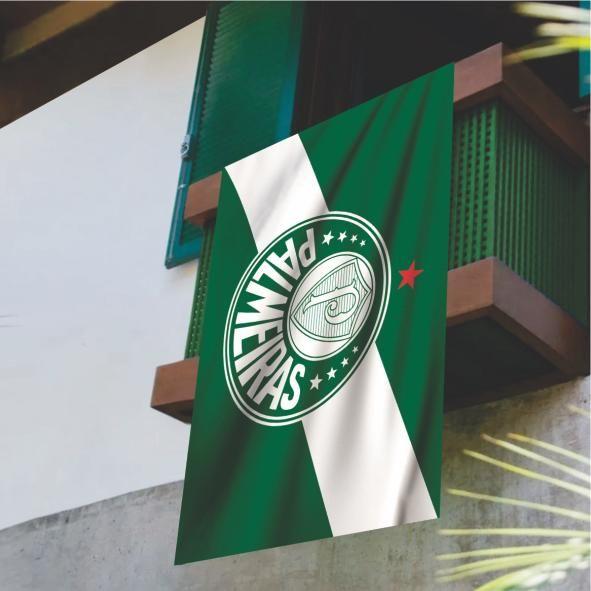 Imagem de Painel Sublimado em tecido festa Palmeiras Decoração 85X55cm