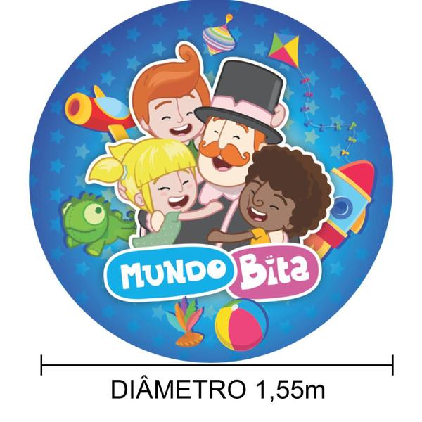 Imagem de Painel Sublimado Tecido Festa Mundo Bita 2 Decoração 1,55cm