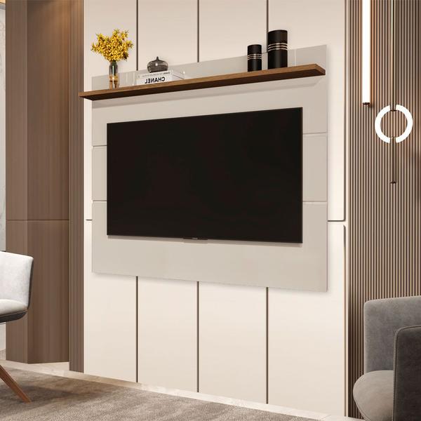 Imagem de Painel Suspenso 1.36m para TVs Até 50 Polegadas - Vivare New - Off White/Freijo