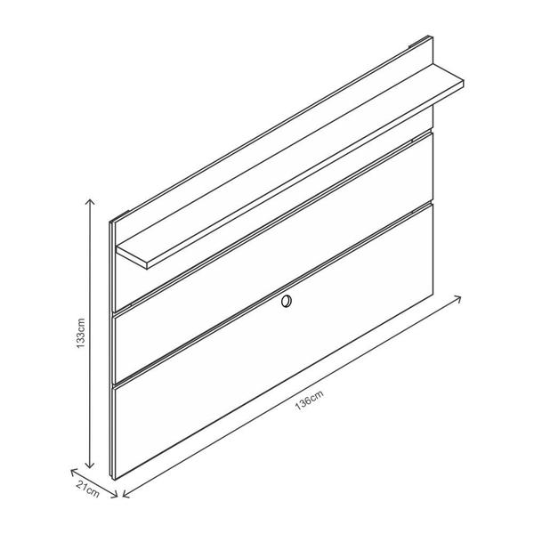 Imagem de Painel Suspenso 1.36m para TVs Até 50 Polegadas - Vivare New - Off White/Freijo