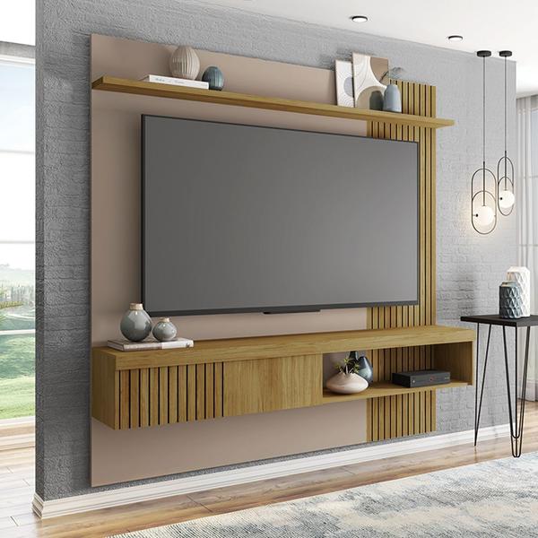 Imagem de Painel Suspenso Decorativo Grant MDF/MDP para TV até 65 Pol Buriti/Fendi G11 - Gran Belo