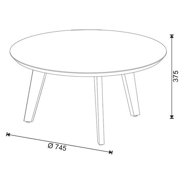 Imagem de Painel Suspenso Loft 2.2 com Mesa de Centro Classic Redonda Nature Off White - Imcal