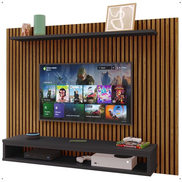 Painel Suspenso Nairóbi Prateleira Superior Nicho Tv até 48 Polegadas Sala Estar Quarto-Ri... Painel Suspenso Nairóbi Prateleira Superior Nicho Tv até 48 Polegadas Sala Estar Quarto-Ri...