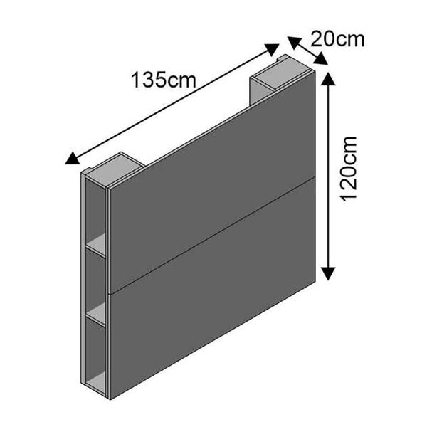 Imagem de Painel Suspenso para TV 55" de 135cm Carvalho Lilies Móveis