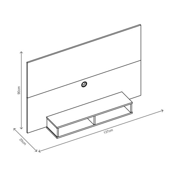 Imagem de Painel Suspenso para TVs Até 42 Polegadas - J&A Manhattan - Jequitibá