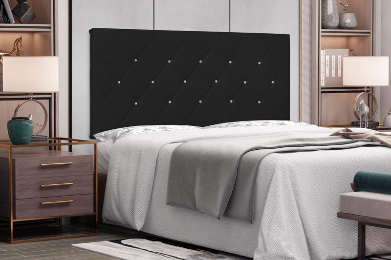 Imagem de Painel Tania Corano Preto King 195cm - Spezzia