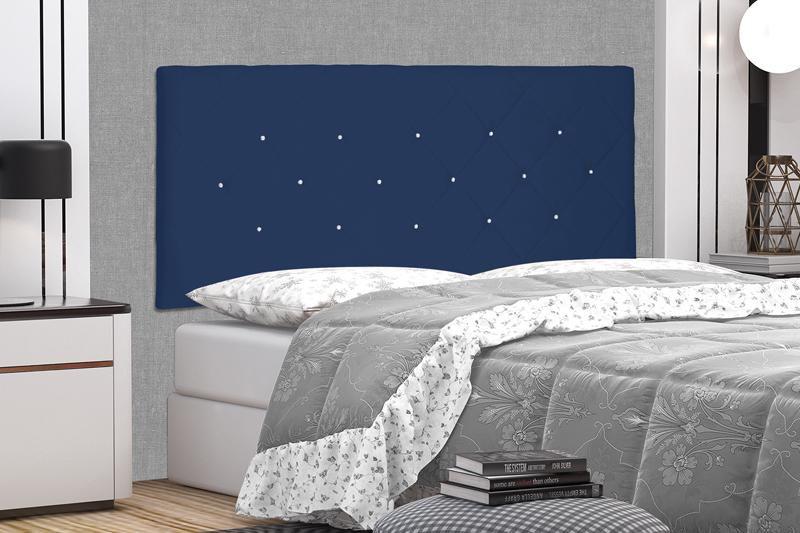 Imagem de Painel Tania Suede Azul Queen 160cm - Spezzia