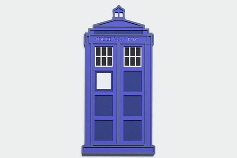 Imagem de Painel Tardis Doctor Who Camadas Mdf Cores 3d 44cm Q3d0002