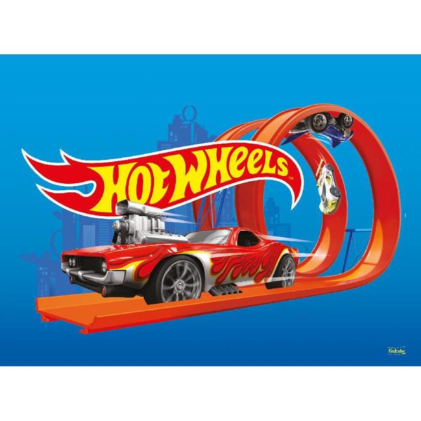 Imagem de Painel TNT Decoração Hot Wheels festa Aniversário GG 1,40m