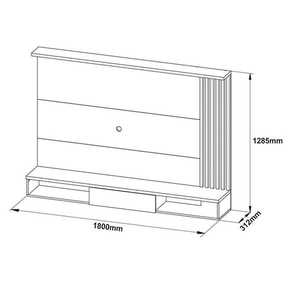 Imagem de Painel TV 180x128,5x31,2 cm Natural/Off White Tecnomobili