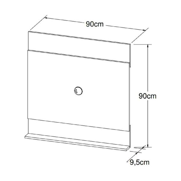 Imagem de Painel TV 36" com 1 Prateleira Multimóveis CR45191
