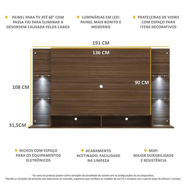 Imagem de Painel TV 60" com 2 Leds Vegas Multimóveis V3396