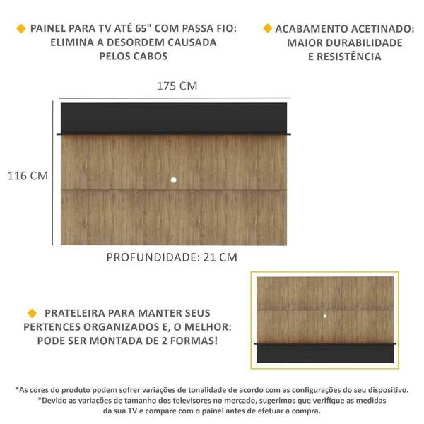 Imagem de Painel TV 65" com Prateleira Amsterdã Plus Multimóveis V3363