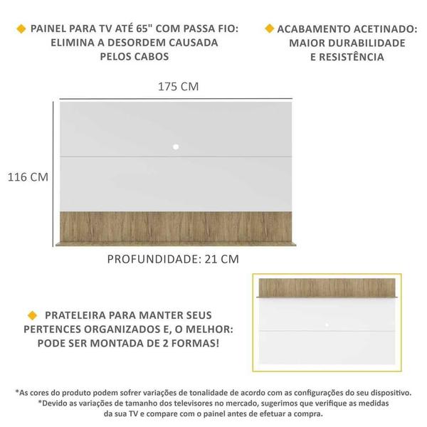 Imagem de Painel TV 65" com Prateleira Amsterdã Up Multimóveis V3641