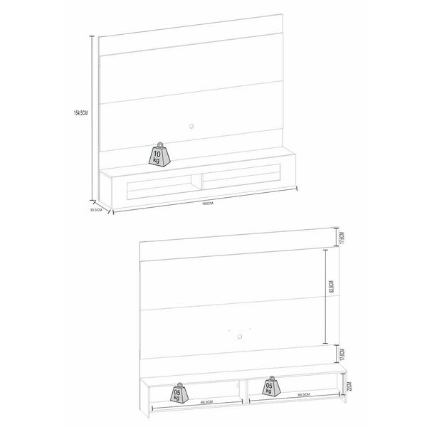 Imagem de Painel TV até 65" com Nichos Multimóveis CR45208