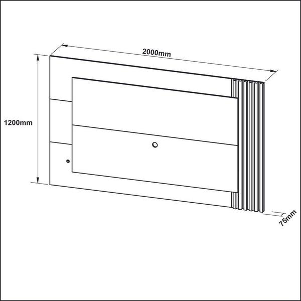 Imagem de Painel TV Até 65 Polegadas Com Led Natural/Off White