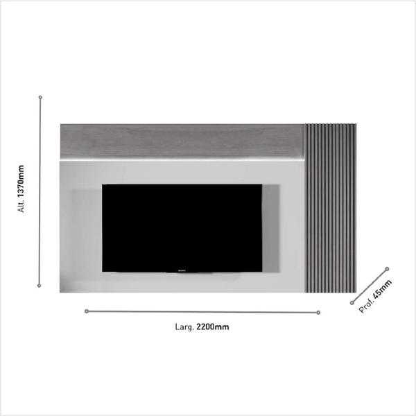 Imagem de Painel Valencia Para Tv 75 Ripado C/Led Cascata Mavaular
