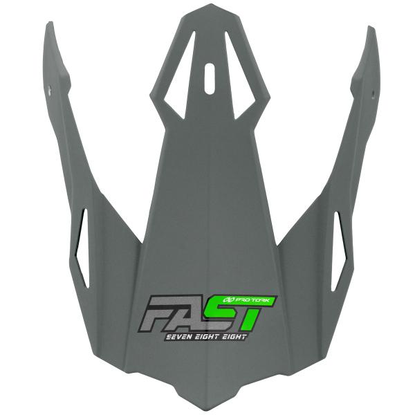 Imagem de Pala Para + Parafusos Capacete Fast Solid Gray Reposição