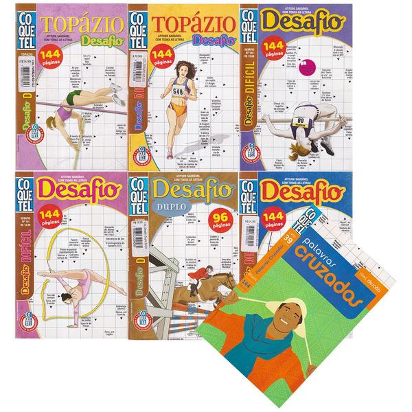 Palavras Cruzadas Coquetel Desafio Difícil Experts Kit 7Vol Imagem de Palavras Cruzadas Coquetel Desafio Difícil Experts Kit 7Vol