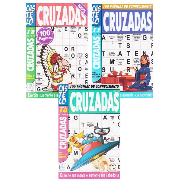 Imagem de Palavras Cruzadas Kit 10 Volumes + Mil Páginas - Ed. Castelo