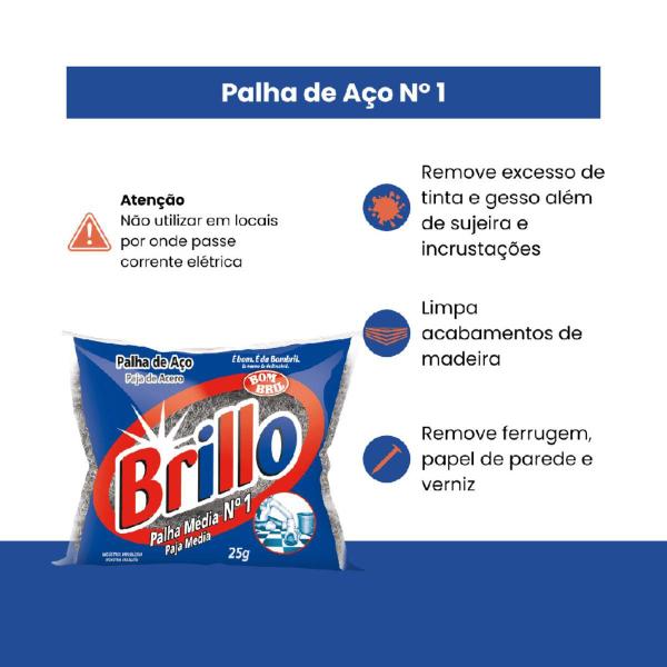 Palha de aco media brillo 25g n.1 Imagem de Palha de aco media brillo 25g n.1