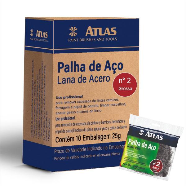 Palha De Aço Uso Profissional C/20un 25gramas (N0, N1, ou N2) - Atlas Imagem de Palha De Aço Uso Profissional C/20un 25gramas (N0, N1, ou N2) - Atlas