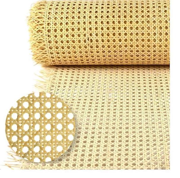 Imagem de Palha Natural Rattan Real Da Indonésia Sextavada 60Cm X 1 Mt