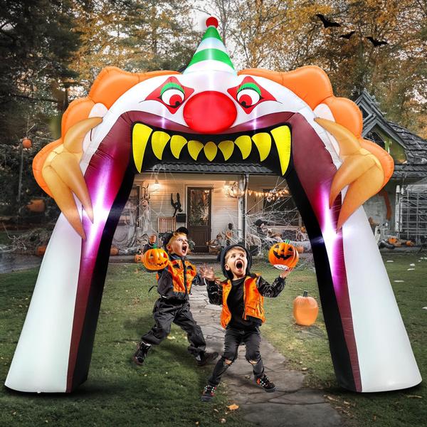 Imagem de Palhaço inflável de Halloween Archway TURNMEON 3m x 3m com LED