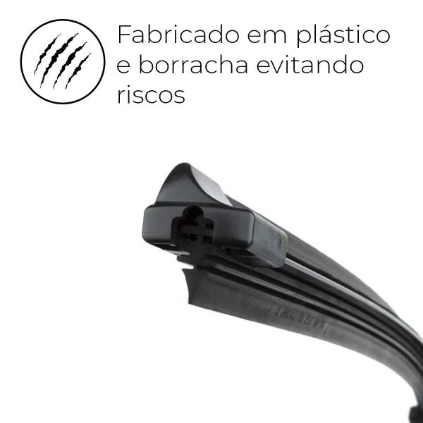 Imagem de Palheta Automotiva 15 Polegadas Com Adaptadores De Encaixe Material Fabricado Em Plástico E Borracha Resistente